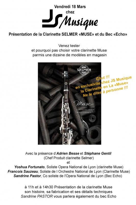 Exposition Selmer pour la clarinette Sib et La Muse
